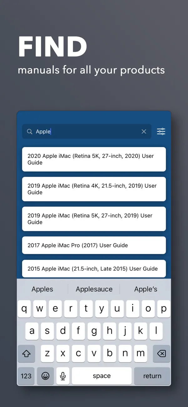 FreshManuals manual search screen